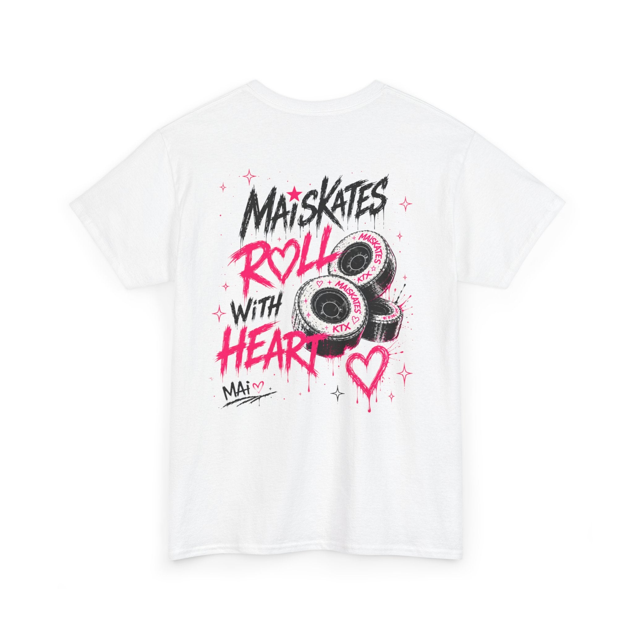 MAI SKATES Roll With Heart Roller Skate Tee