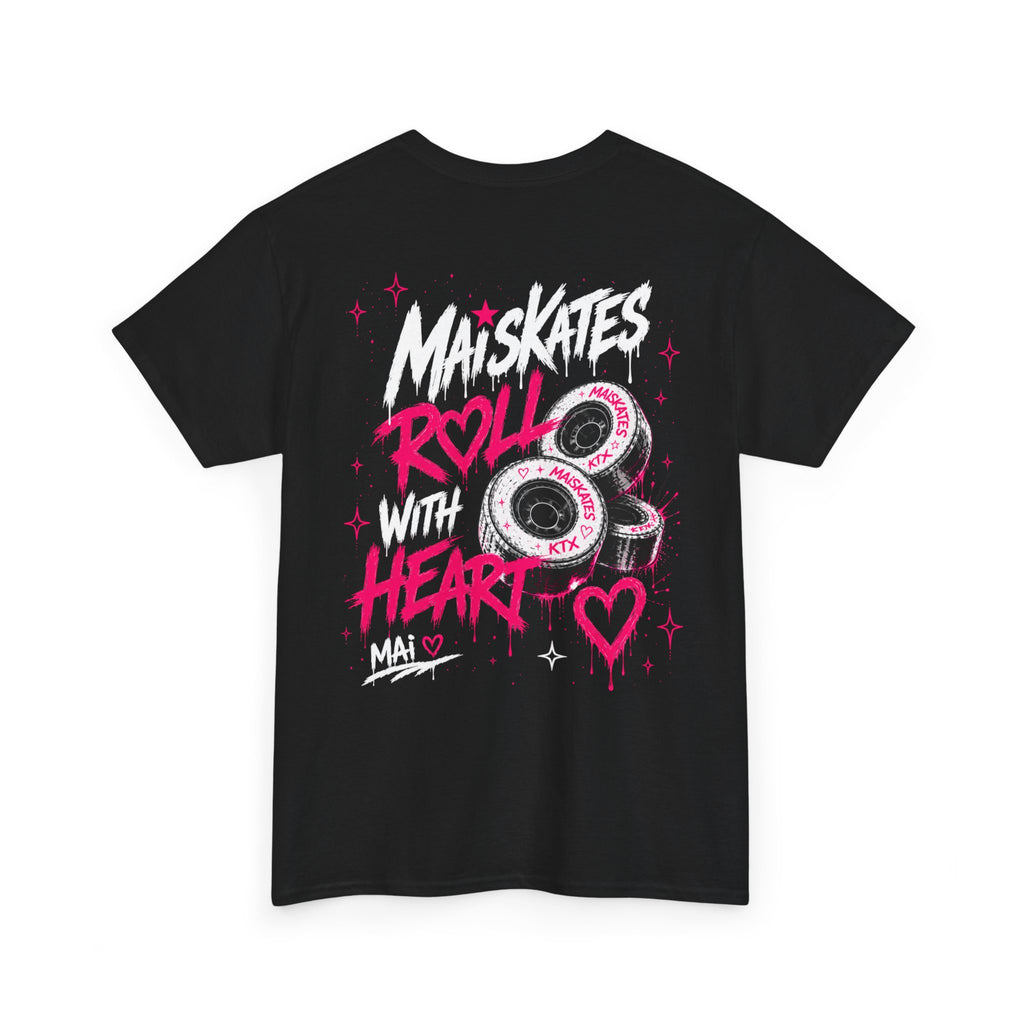 MAI SKATES Roll With Heart Roller Skate Tee