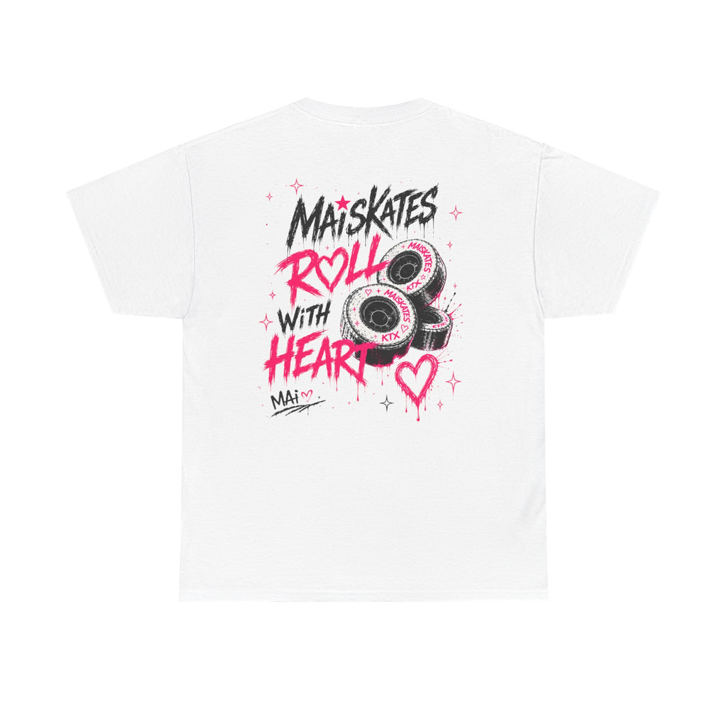 MAI SKATES Roll With Heart Roller Skate Tee