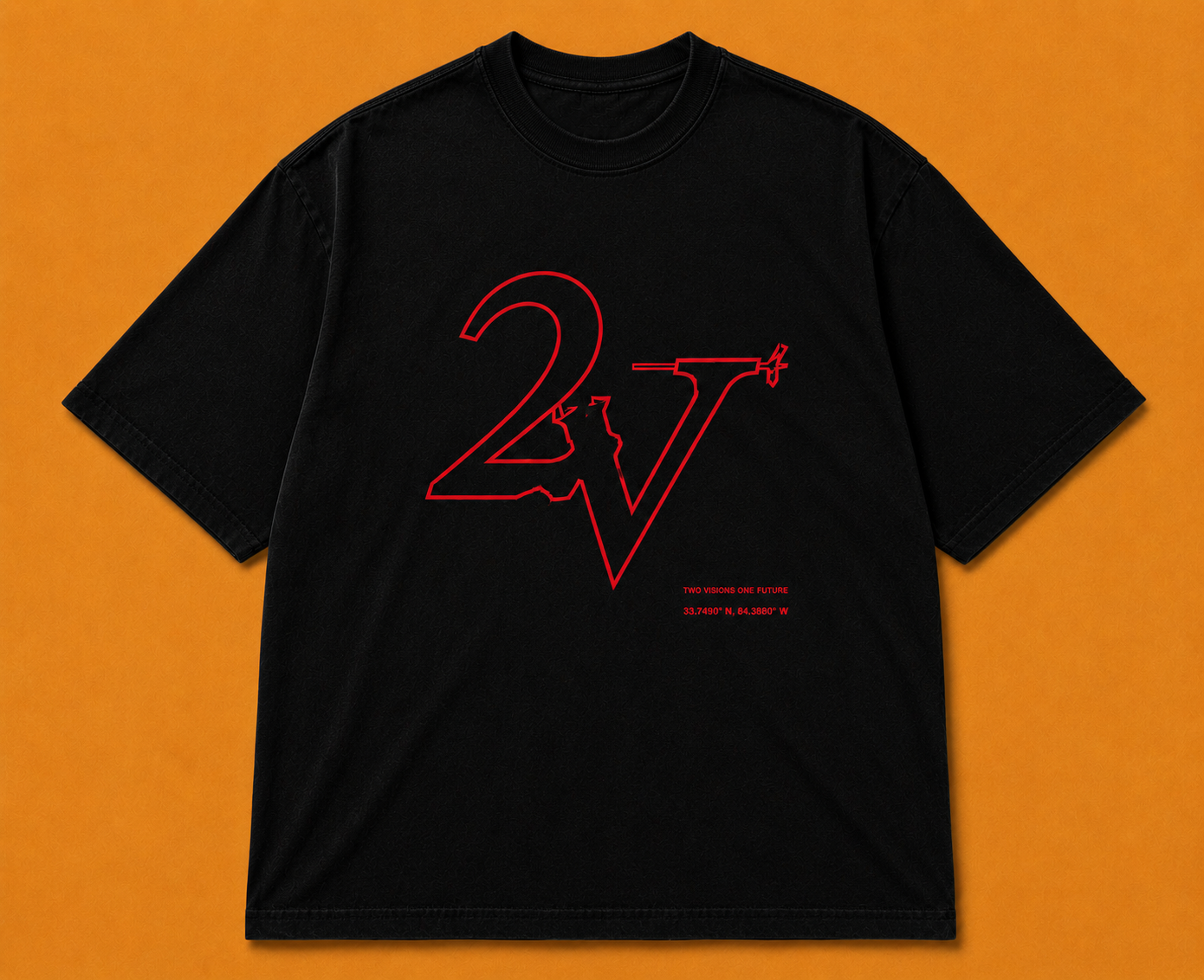 2V RED TEE — BY J.H